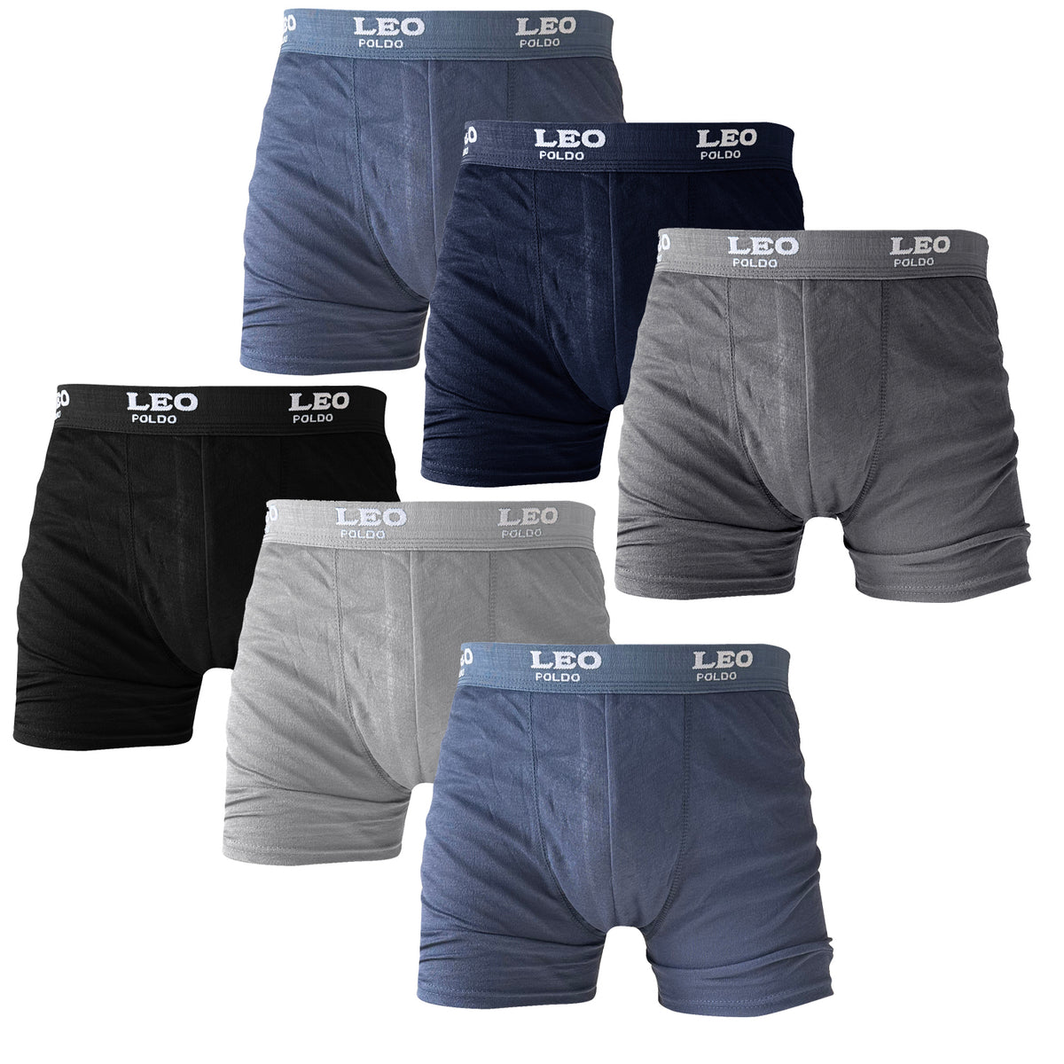 6 Pack Boxer Briefs Men Performance Sports Underwear Cool Quick Dry Waist 